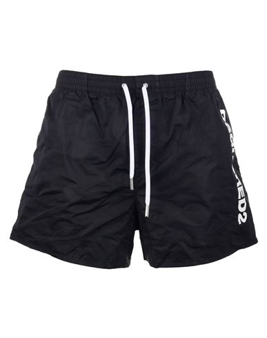 Shop Dsquared2 Boxer Swimsuit Man Swim Trunks Black Size 36 Polyamide
