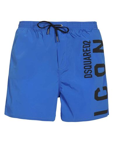 Shop Dsquared2 Boxer Swimsuit Man Swim Trunks Blue Size 30 Polyamide