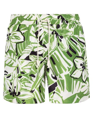 Shop Palm Angels Green Swim Boxers Man Swim Trunks Green Size L Polyester