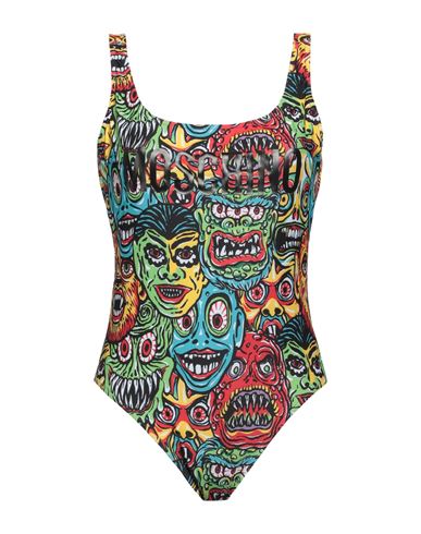 Shop Moschino Woman One-piece Swimsuit Yellow Size 14 Polyester, Elastane