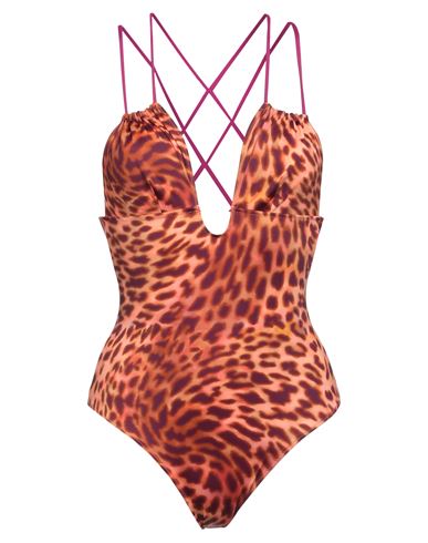 Shop Stella Mccartney Woman One-piece Swimsuit Purple Size M Polyamide, Elastane