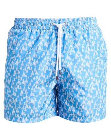Fiorio Man Swim Trunks Azure Size L Polyester In Blue