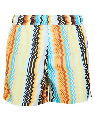 Missoni Man Swim Trunks Sky Blue Size M Polyester, Polyamide In Blue