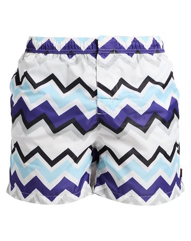 Missoni Man Swim Trunks White Size Xxl Polyester, Polyamide In White