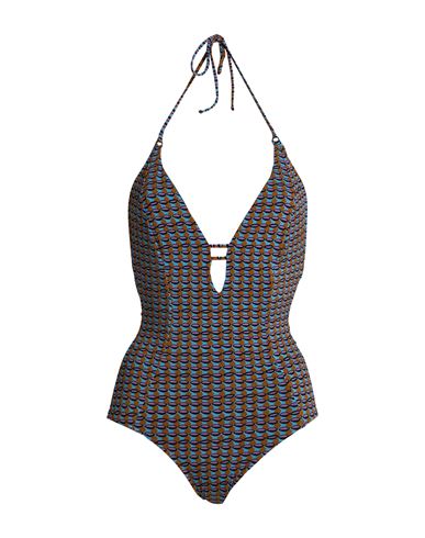 Siyu Woman One-piece Swimsuit Slate Blue Size 6 Polyamide, Elastane In Blue