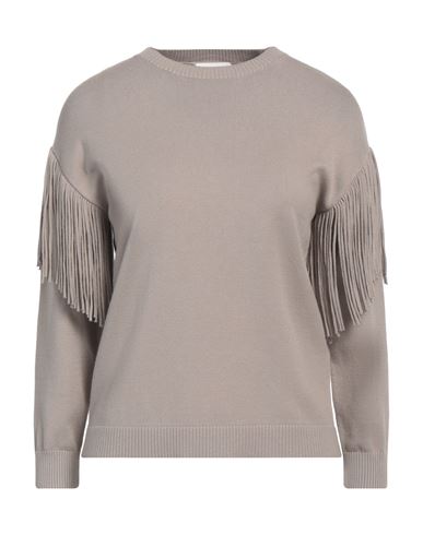 Marella Monochrome Woman Sweater Taupe Size S Viscose, Polyester