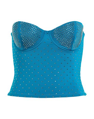 Fisico Cristina Ferrari Fisico Woman Top Deep Teal Size Xs Polyamide, Elastane In Blue