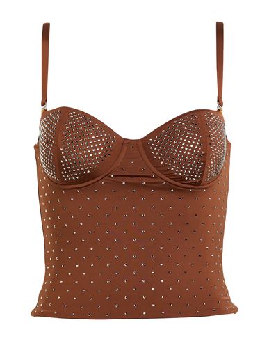 Fisico Cristina Ferrari Fisico Woman Top Brown Size Xs Polyamide, Elastane In Brown