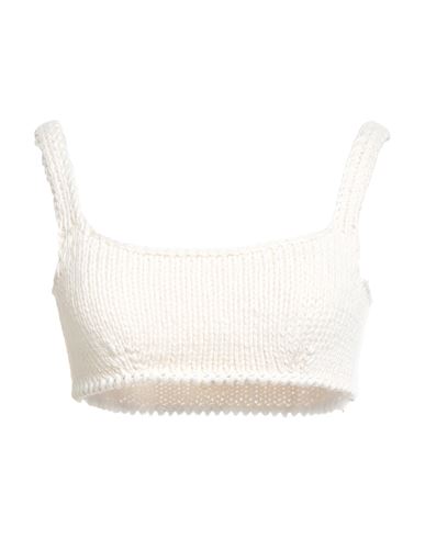 Nia Thomas Woman Top Ivory Size M Tanguis Cotton In White