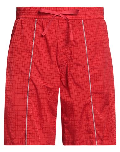 Iceberg Check-print Track Shorts In Red