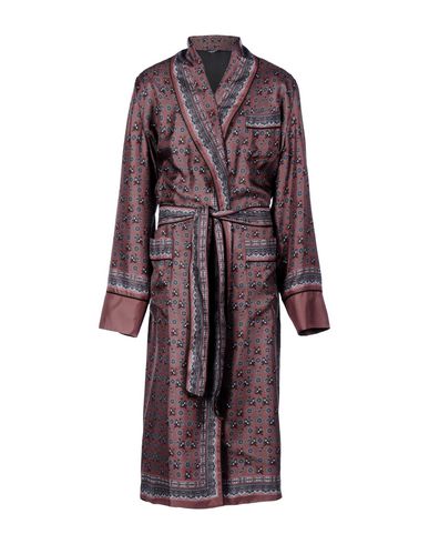 Man Dressing gown or bathrobe Cocoa Size 32 Silk