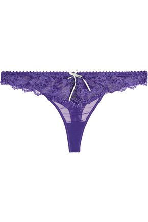 HEIDI KLUM INTIMATES Masquerade low-rise paneled lace and mesh thong