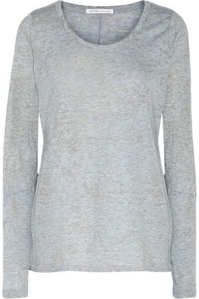 YUMMIE by HEATHER THOMSON® Mélange stretch-jersey pajama top