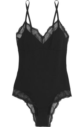 HEIDI KLUM INTIMATES Dolce Como lace-trimmed stretch-jersey bodysuit