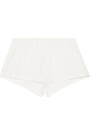 SKIN Crinkled cotton-gauze pajama shorts,US 1071994536063819