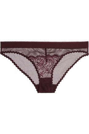 STELLA McCARTNEY Sophie Surprising stretch-lace and mesh briefs