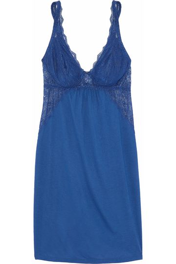 Lace-trimmed jersey chemise | EBERJEY | Sale up to 70% off | THE OUTNET