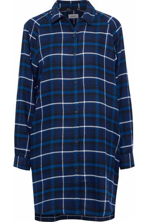 DKNY Checked flannel nightdress,AU 14693524283574424