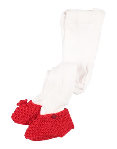 Shop Dolce & Gabbana Newborn Girl Socks & Hosiery Ivory Size 3 Cotton, Polyamide, Elastane In White
