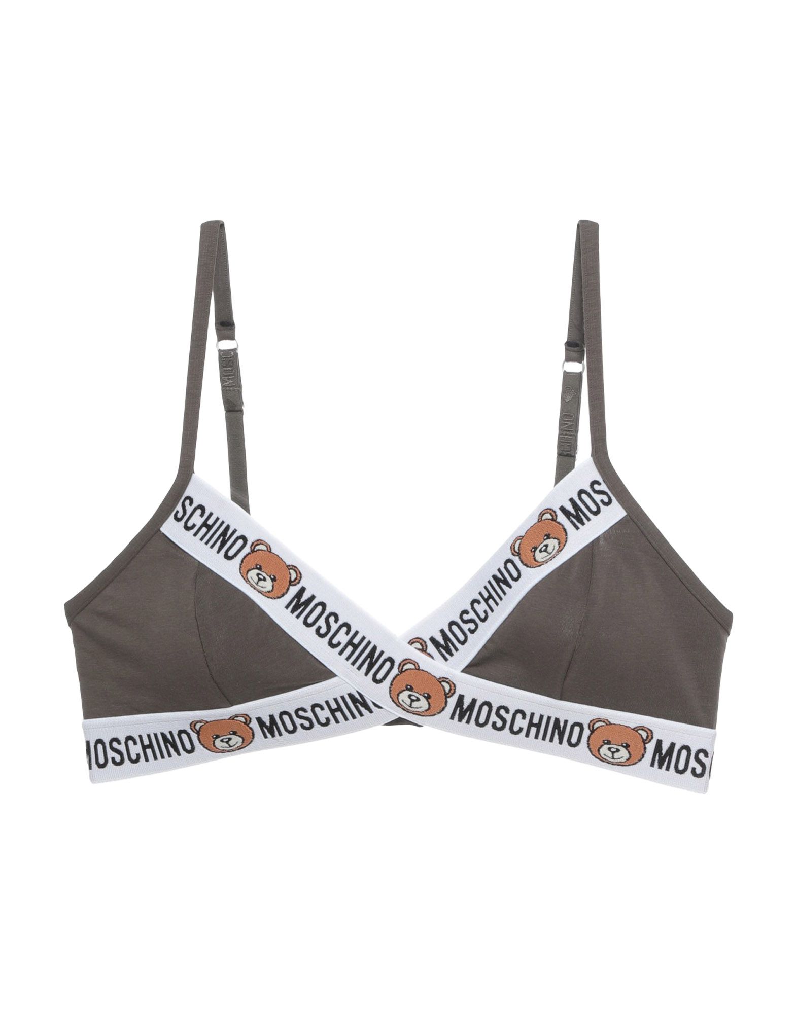 《セール開催中》MOSCHINO レディース ブラジャー カーキ I 95% コットン 5% ポリウレタン