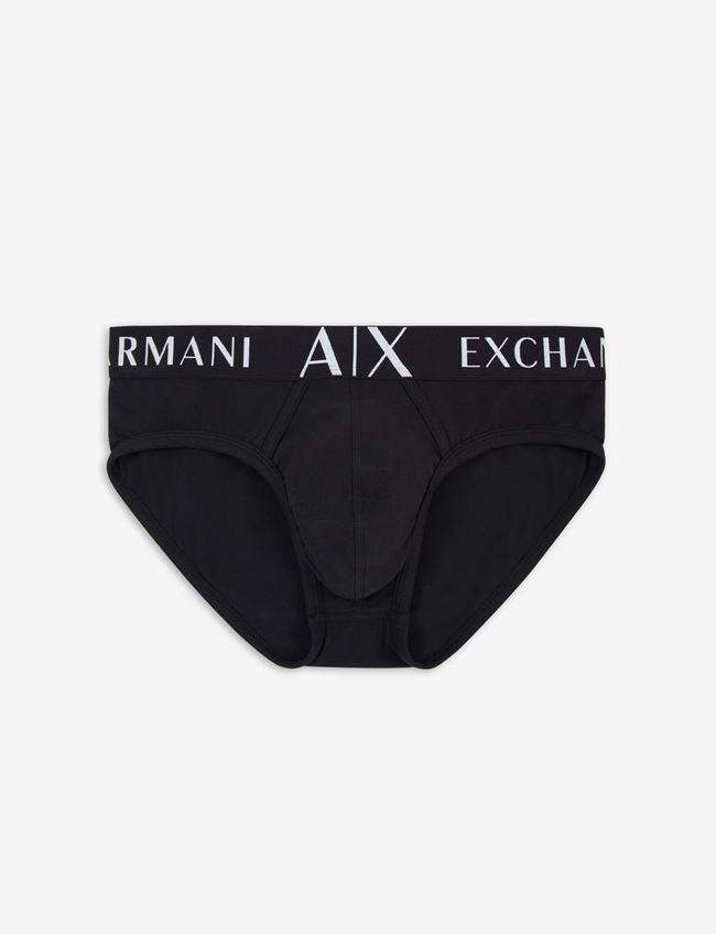 Armani Exchange Slip Nero Cotone, Elastan