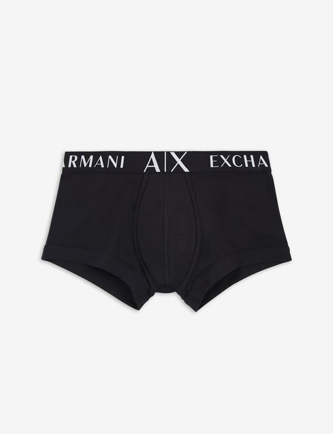 Armani Exchange Boxer Nero Cotone, Elastan