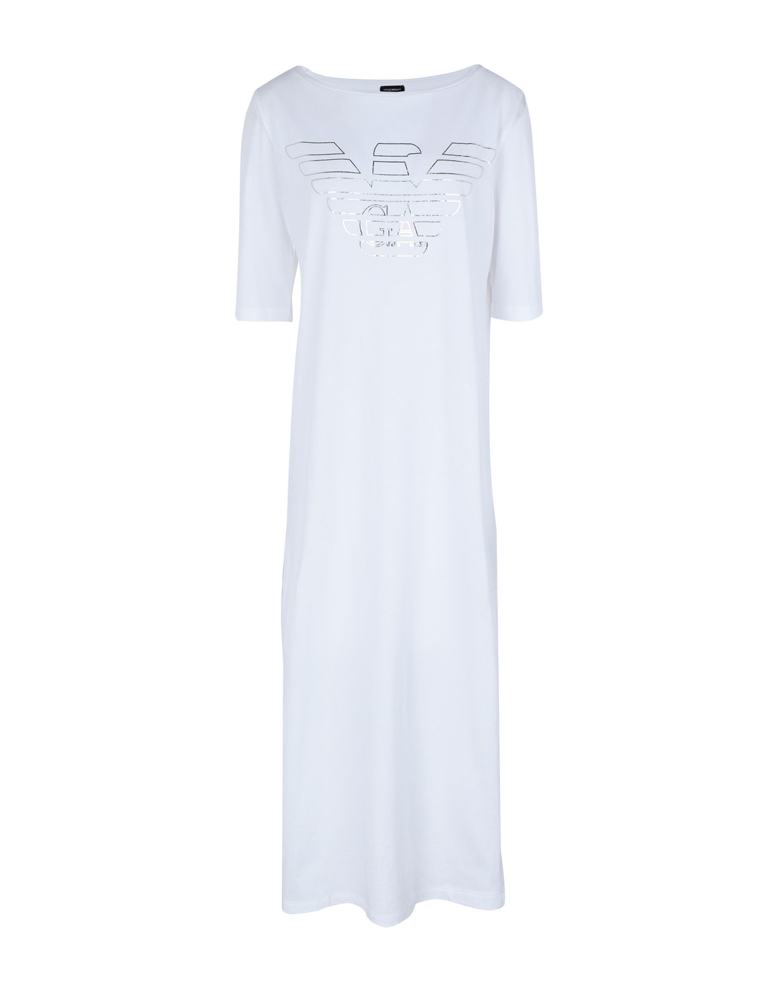 《セール開催中》EMPORIO ARMANI レディース ナイトガウン ホワイト S コットン 100% LONG NIGHT DRESS