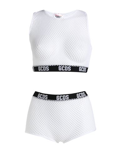 Gcds Woman Underwear Set White Size Onesize Polyester, Elastane
