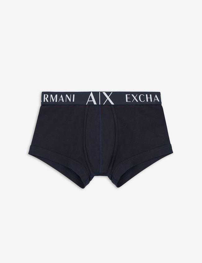 Armani Exchange Boxer Blu Navy Cotone, Elastan