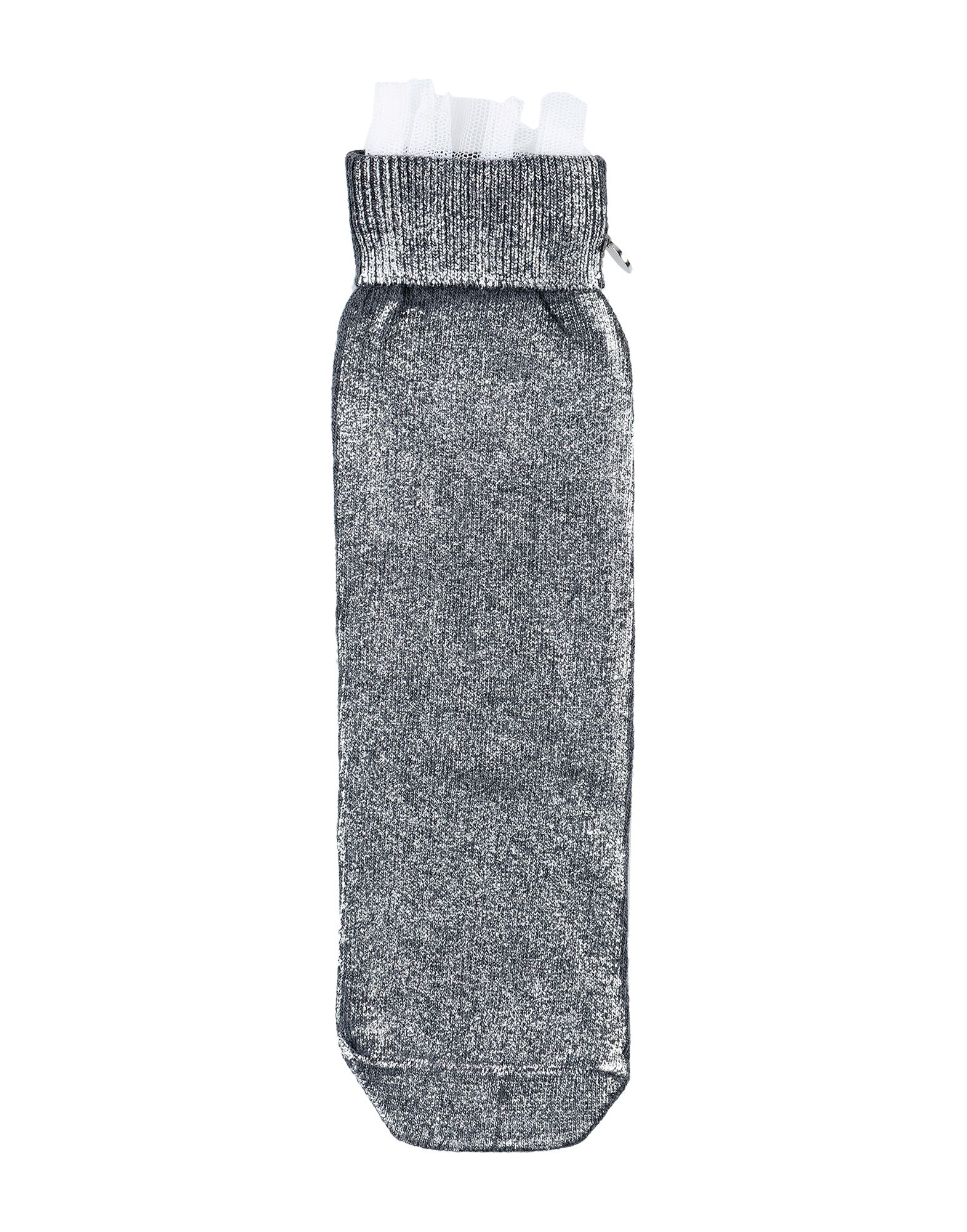 Microbe By Miss Grant Kids' Short Socks In Silver