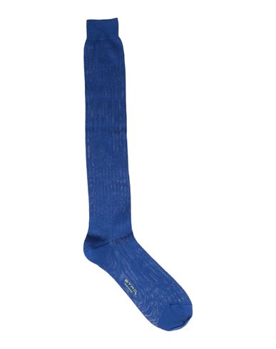 Etro Man Socks & Hosiery Navy Blue Size 9-5-10.5 Cotton