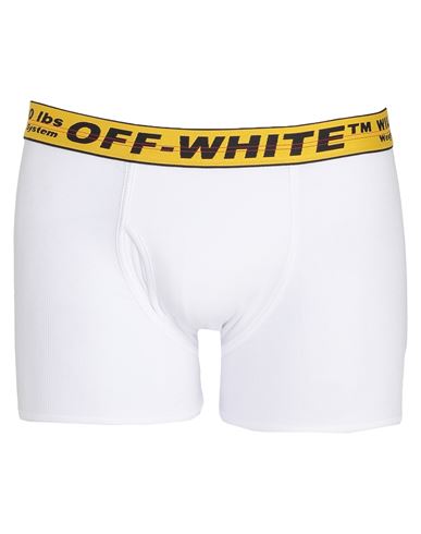 OFF-WHITE OFF-WHITE MAN BOXER WHITE SIZE M COTTON, ELASTANE