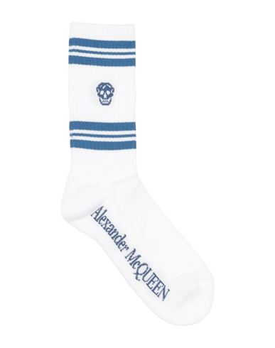 Alexander Mcqueen Man Socks & Hosiery Blue Size M Cotton, Polyamide, Elastane