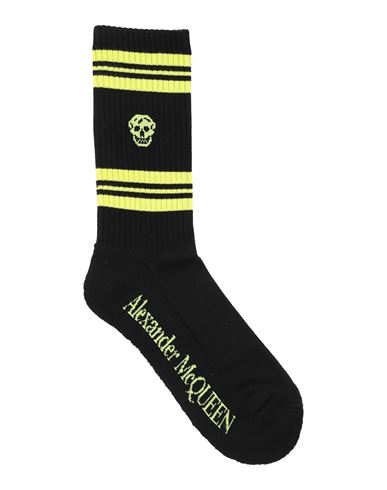 Alexander Mcqueen Man Socks & Hosiery Yellow Size L Cotton, Polyamide, Elastane