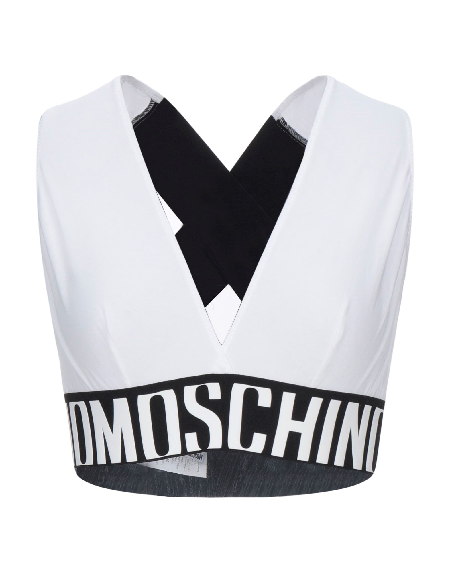 《セール開催中》MOSCHINO レディース ブラジャー ホワイト II コットン 92% / ポリウレタン 8%