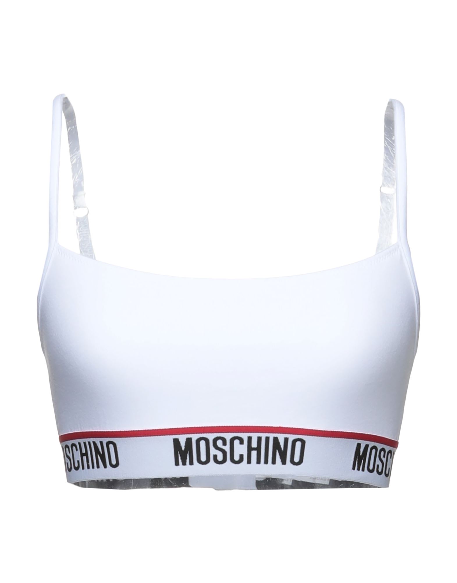 《セール開催中》MOSCHINO レディース ブラジャー ホワイト V コットン 95% / ポリウレタン 5%