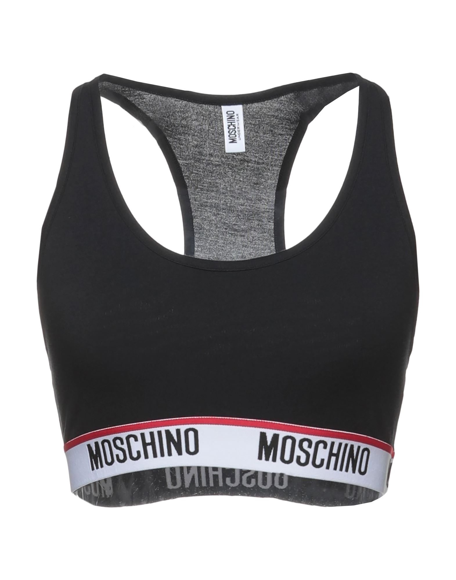 《セール開催中》MOSCHINO レディース ブラジャー ブラック XS コットン 95% / ポリウレタン 5%