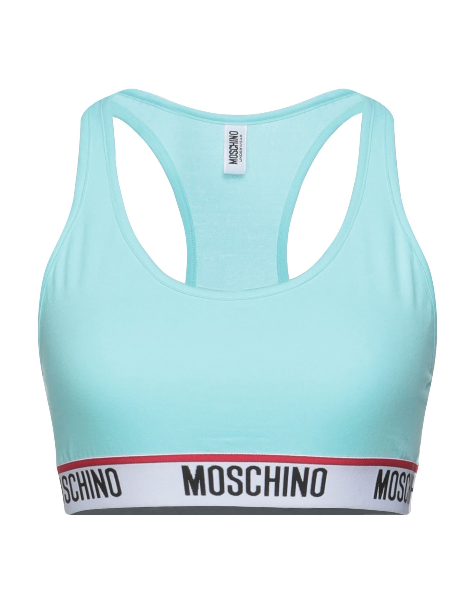 《セール開催中》MOSCHINO レディース ブラジャー ターコイズブルー XS コットン 95% / ポリウレタン 5%