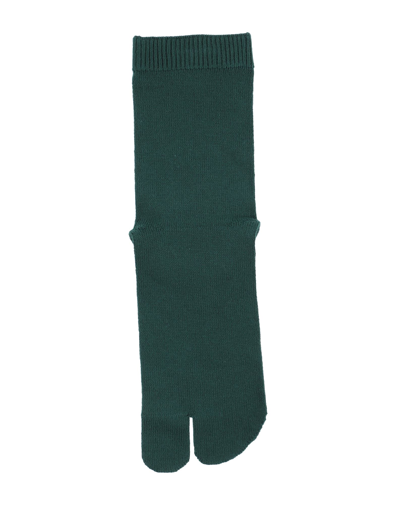 Maison Margiela Short Socks In Dark Green