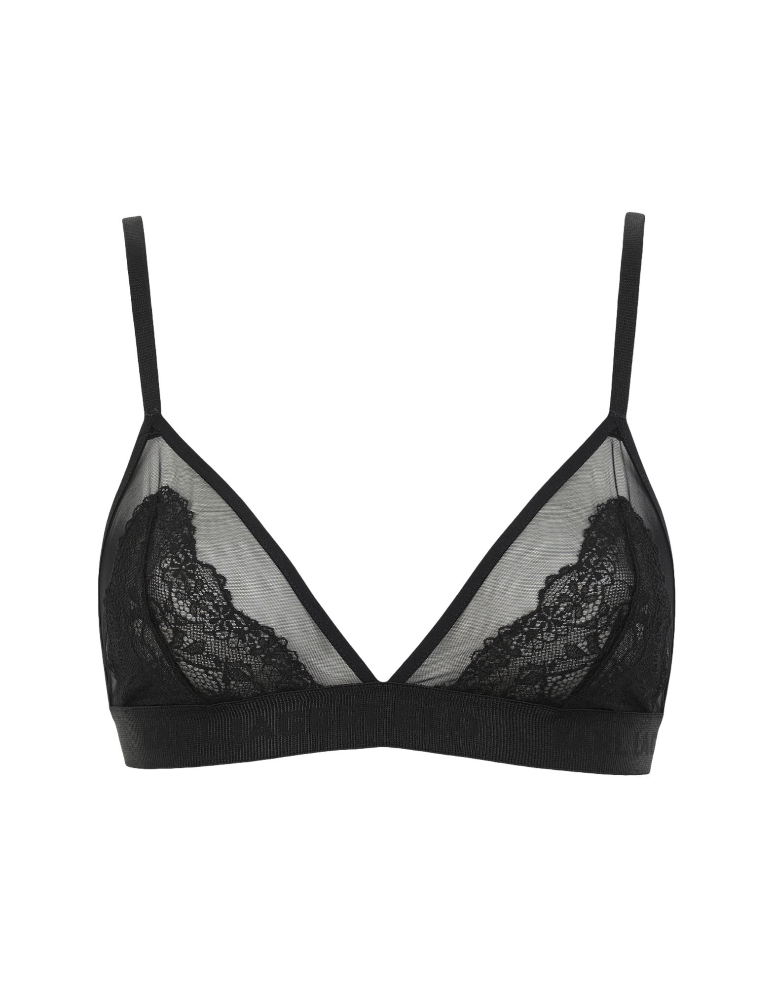 《セール開催中》KARL LAGERFELD レディース ブラジャー ブラック S ナイロン 85% / ポリウレタン 15% LACE TRIANGLE BRA