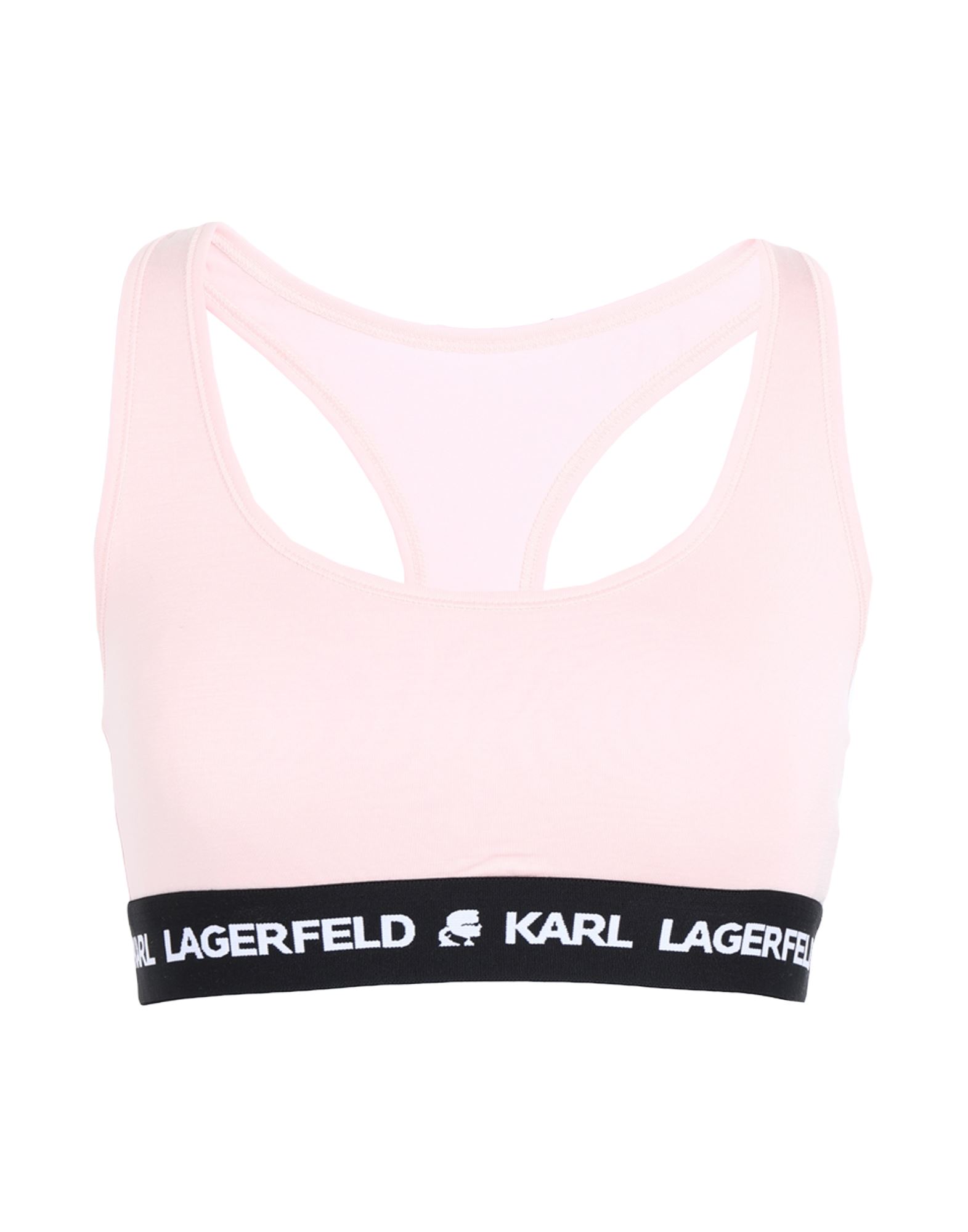 《セール開催中》KARL LAGERFELD レディース ブラジャー ピンク XS テンセル 95% / ポリウレタン 5% LOGO BRALETTE