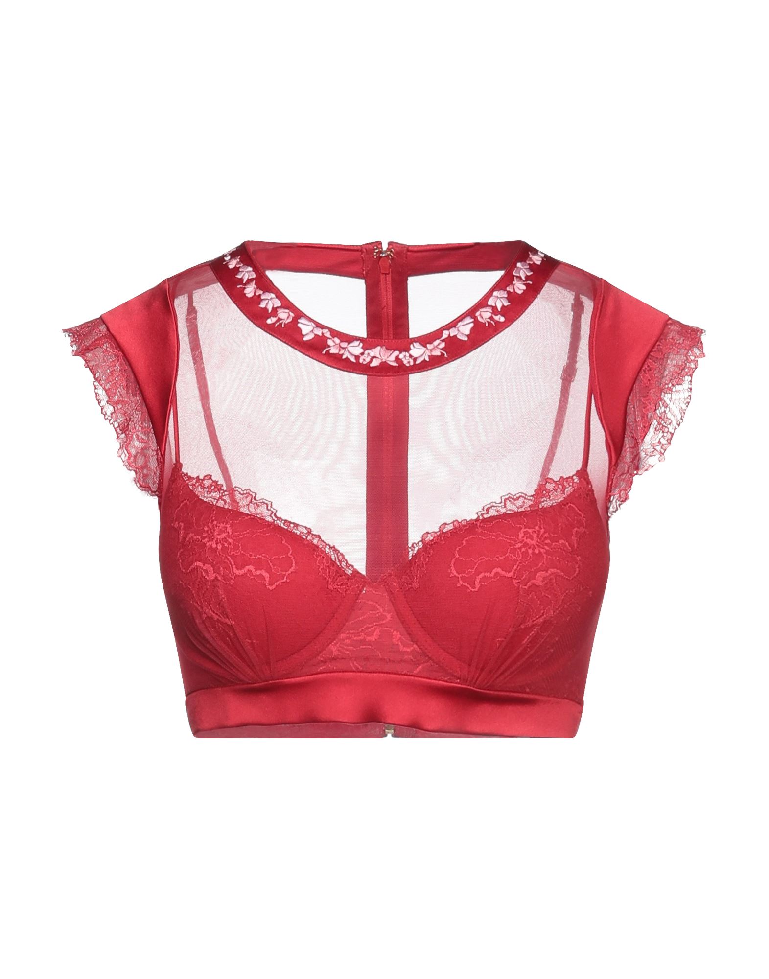 《セール開催中》LA PERLA レディース ブラジャー レッド I B シルク 94% / ポリウレタン 6% / ナイロン