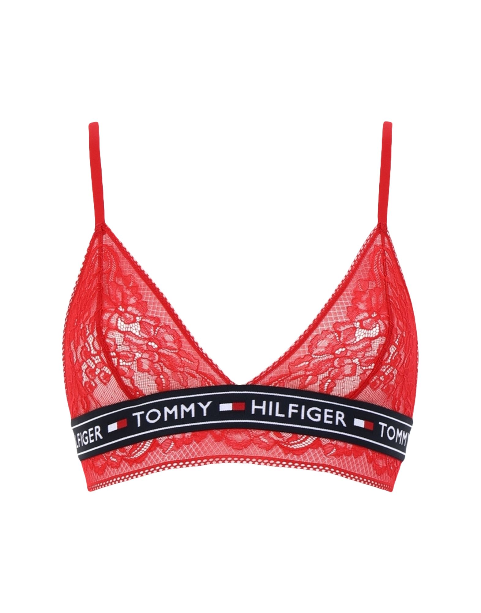 《セール開催中》TOMMY HILFIGER レディース ブラジャー レッド XS ナイロン 92% / ポリウレタン 8% triangle BRALETTE