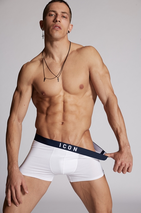 DSQUARED2 Men's Boxer White Size XS 89% Cotton 11% Elastane