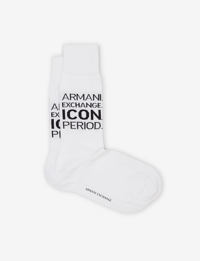 Armani Exchange Sock Bianco Cotone, Poliammide, Elastan
