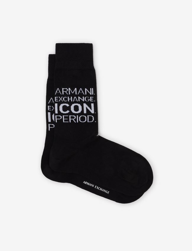 Armani Exchange Sock Nero Cotone, Poliammide, Elastan