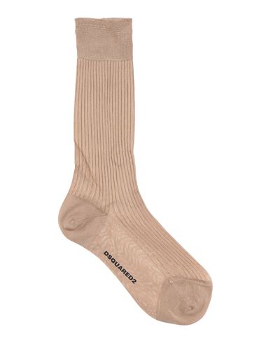 Dsquared2 Man Socks & Hosiery Camel Size 3-4 Silk In Beige