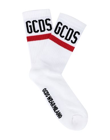 Shop Gcds Man Socks & Hosiery White Size Onesize Cotton, Polyamide, Elastane