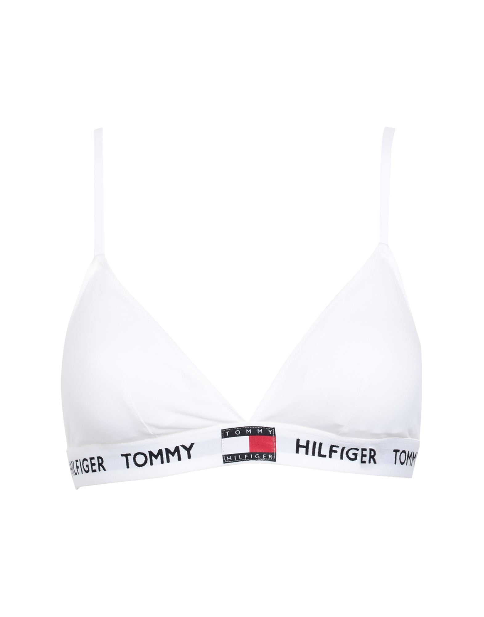 《セール開催中》TOMMY HILFIGER レディース ブラジャー ホワイト XS オーガニックコットン 91% / ポリウレタン 9% PADDED TRIANGLE BRA