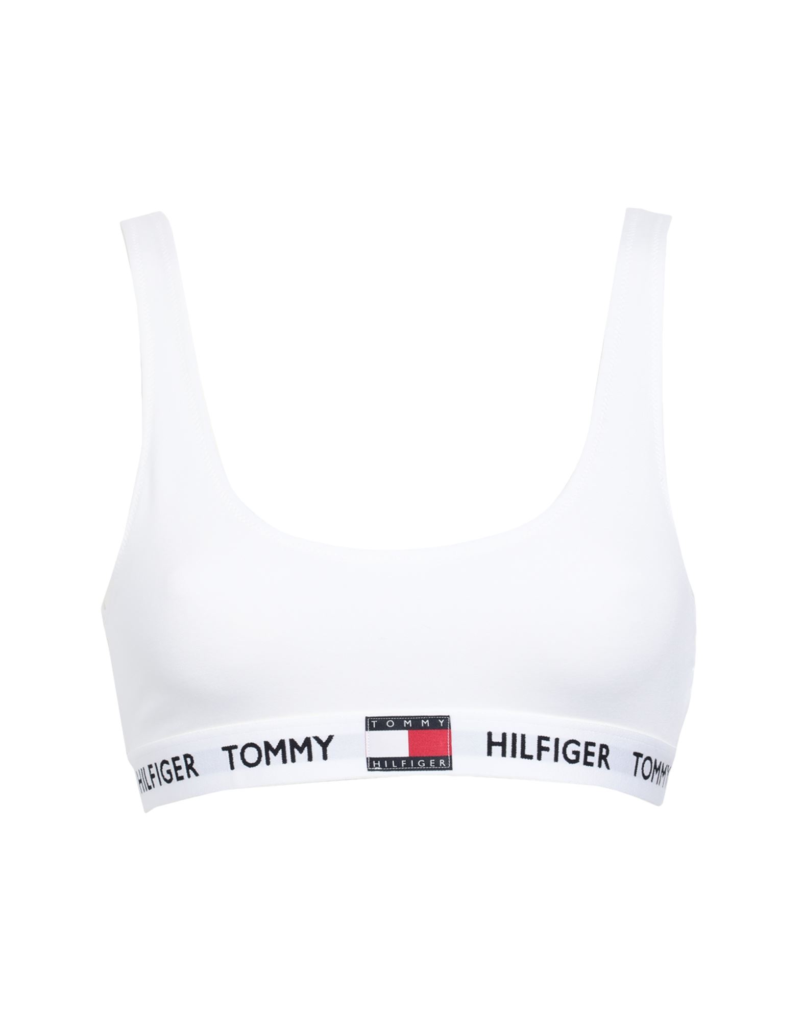 《セール開催中》TOMMY HILFIGER レディース ブラジャー ホワイト XS オーガニックコットン 91% / ポリウレタン 9% BRALETTE